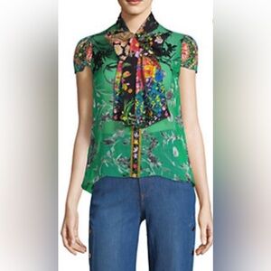 Alice + Olivia
Jeannie Bow Collar FloralBlouse